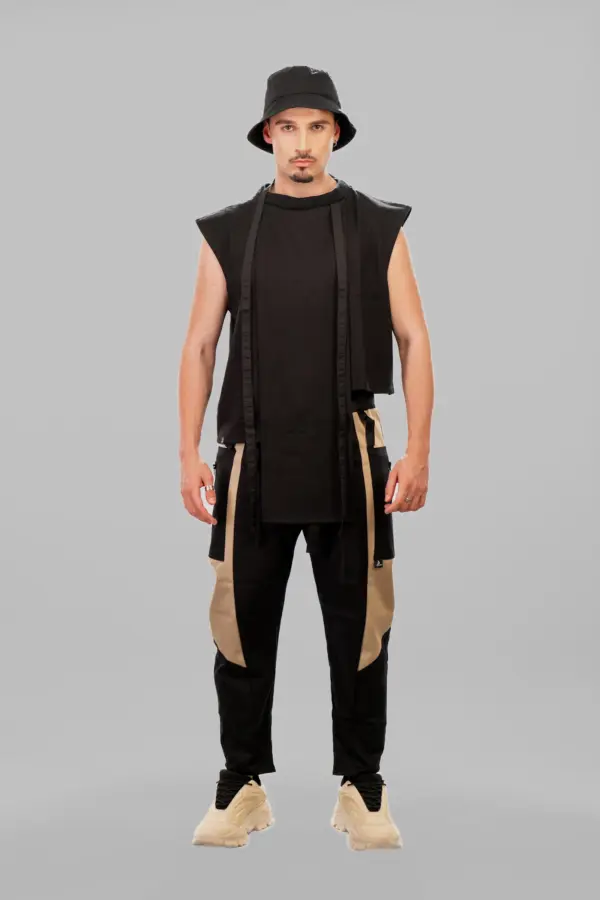 BLACK MULTIPLE PIECE PANTS