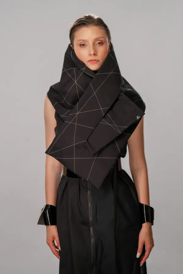 UNISEX QUILTED TOPSTITCHED SCARF