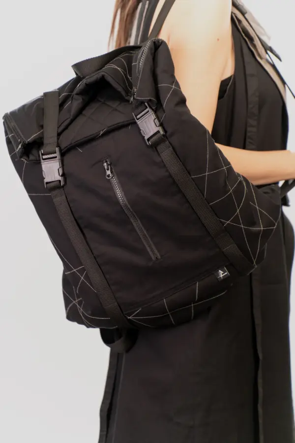 QUILTED TOPSTITCHED BACKPACK
